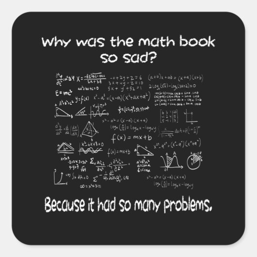 数学あなたの問題は スクエアシール (正面)