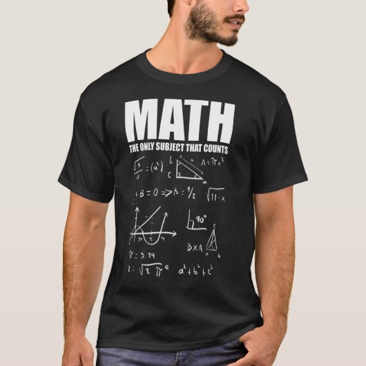 数学おたくおもしろい2 Tシャツ (正面)