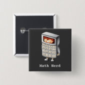 数学おたくのキュレーターのコスチューム黒の可愛い少年 缶バッジ (正面&裏面)