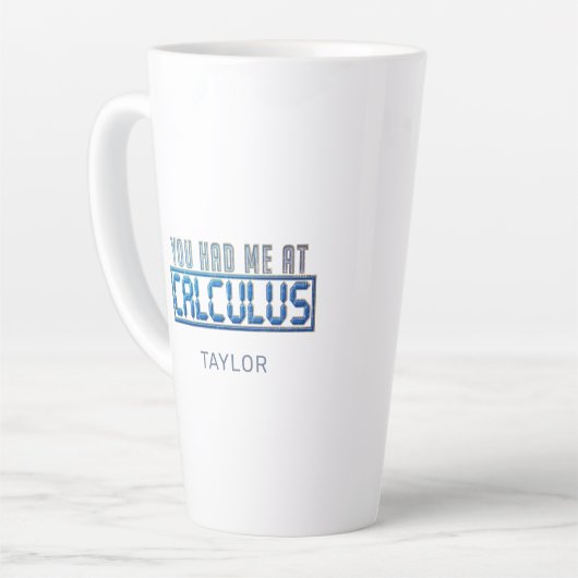 数学おたくギャグ微積分を食べた カフェラテマグ (左アングル)