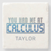 数学おたくギャグ微積分を食べた ストーンコースター (正面)
