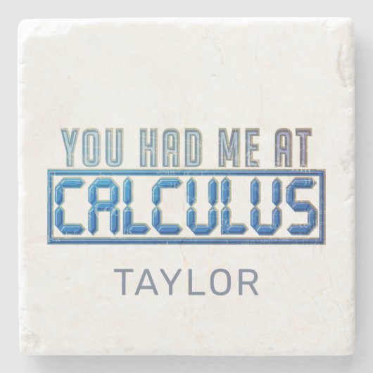 数学おたくギャグ微積分を食べた ストーンコースター (正面)