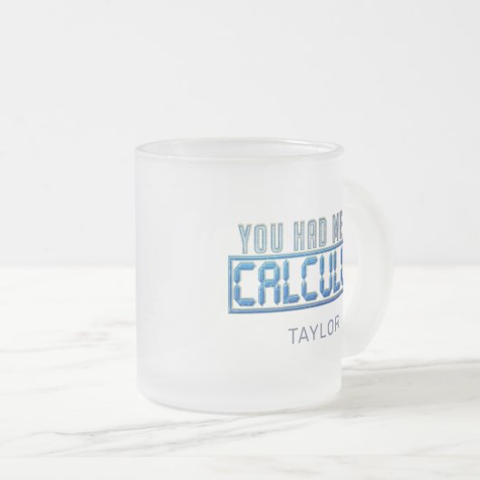 数学おたくギャグ微積分を食べた フロストグラスマグカップ (正面右)