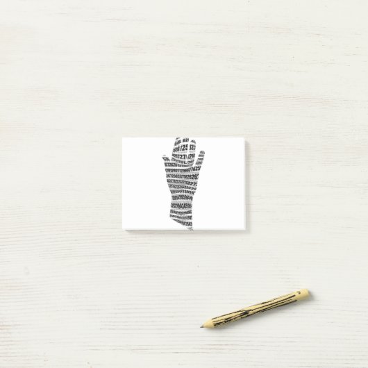 数学おたく物（誕生日の贈り物、Pi Day-AX） ポストイット (デスク上)