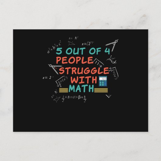 数学おもしろいことわざ数学者 ポストカード (正面)