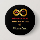 数学おもしろいに問題がある先生 缶バッジ (正面)