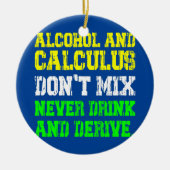 数学おもしろいのジョーク数学の数学のユーモアの学生 セラミックオーナメント (正面)