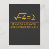 数学おもしろいのジョーク – 想像上の数恋しく思の ポストカード (正面)