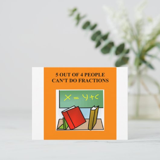 数学おもしろいの冗談 ポストカード (スタンド正面)