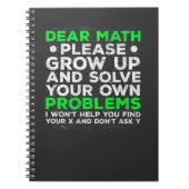 数学おもしろいの問題学校の数学の苦闘 ノートブック (正面)