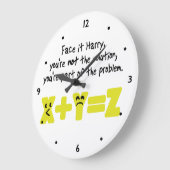 数学おもしろいの問題 ラージ壁時計 (傾斜)