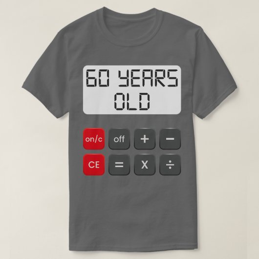 数学おもしろいギーク60番目の誕生日ギフト60歳Bi Tシャツ (デザイン正面)