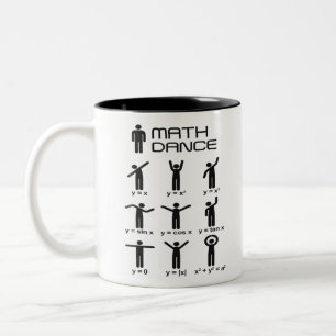 数学おもしろいダンス代数数学生のお茶 ツートーンマグカップ