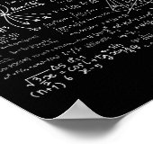 数学おもしろい二次公式の数学の問題S ポスター (角)