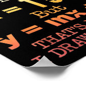 数学おもしろい先生のおもしろい最高の数引用文 ポスター (角)