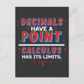 数学おもしろい先生スクールの小数点以下の計算 ポストカード (正面)