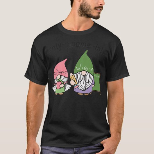 数学おもしろい先生ポリ – 格言-Ials代数先生 Tシャツ (正面)