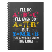 数学おもしろい先生ユーモア代数数学ジョーク ノートブック (正面)