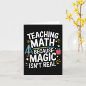 数学おもしろい先生代数ラバー新学期 カード (黄色い花)