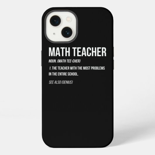数学おもしろい先生定義問題の多さD iPhoneケース (裏面)