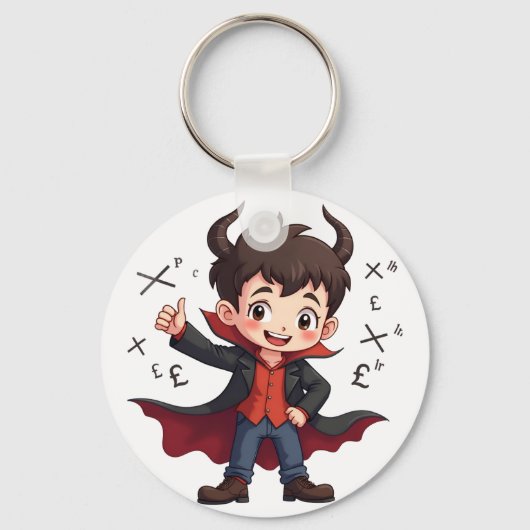 数学おもしろい先生漫画 – 悪魔の教育者 キーホルダー (正面)