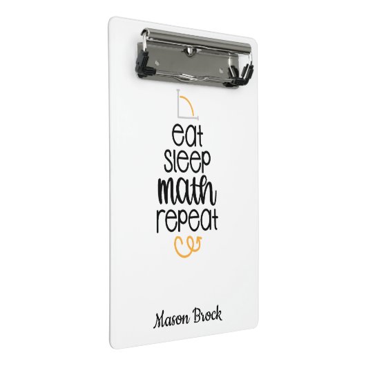 数学おもしろい学生パーソナライズされたの贈り物 ミニクリップボード (アングル)