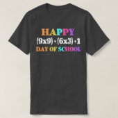 数学おもしろい式100日の学校先生少年 Tシャツ (デザイン正面)
