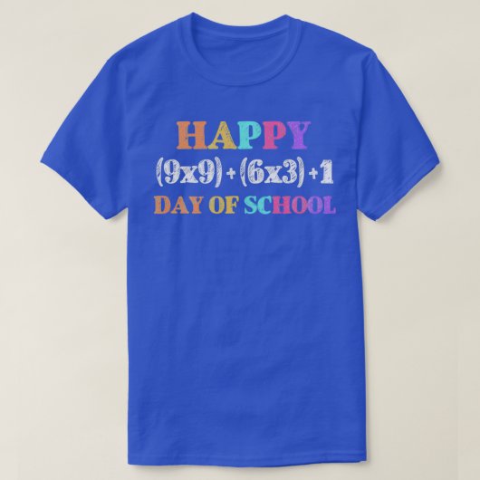 数学おもしろい式100日の学校先生少年 Tシャツ (デザイン正面)