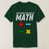 数学おもしろい引用文数学先生 Tシャツ (デザイン正面)