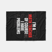 数学おもしろい引用文数学親愛数学先生ナー フリースブランケット (正面(横))