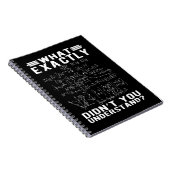 数学おもしろい理学先生科学おたく ノートブック (右側)