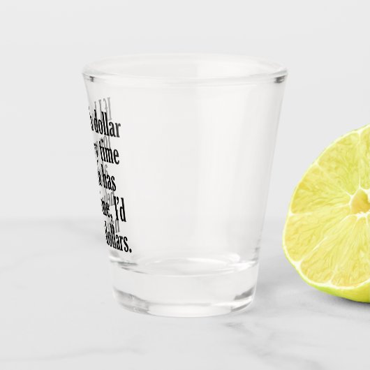数学おもしろい/代数引用文- xドルもらう ショットグラス (右)