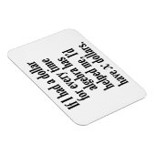 数学おもしろい/代数引用文- xドルもらう マグネット (右側)