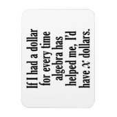 数学おもしろい/代数引用文- xドルもらう マグネット (縦)