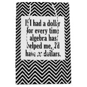 数学おもしろい/代数引用文- xドルもらう ミディアムペーパーバッグ (正面)