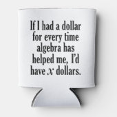 数学おもしろい/代数引用文- xドルもらう 缶クーラー (正面)