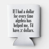 数学おもしろい/代数引用文- xドルもらう 缶クーラー (裏面)