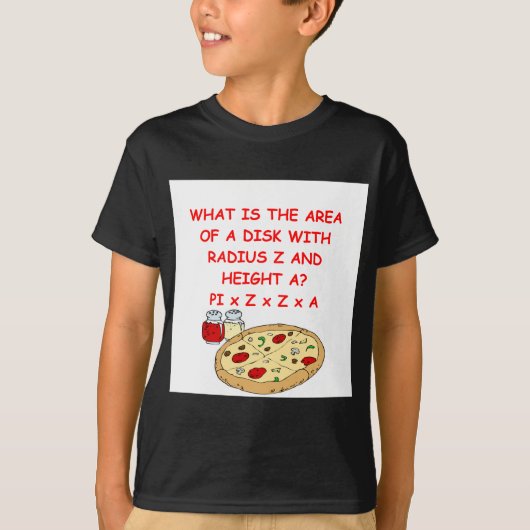 数学およびピザ Tシャツ (正面)