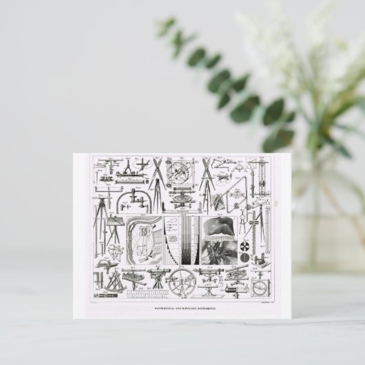 数学および測量の楽器 ポストカード (スタンド正面)