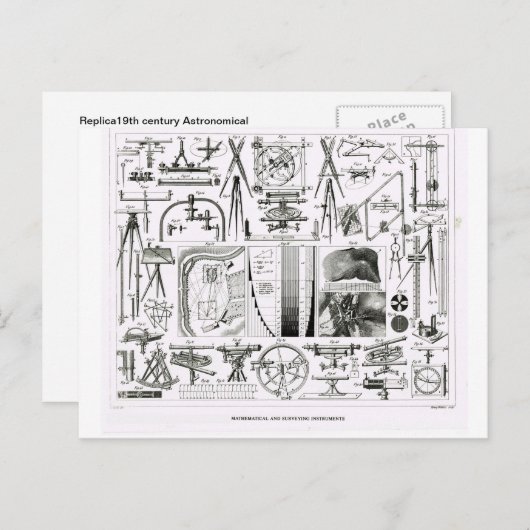 数学および測量の楽器 ポストカード (正面/裏面)