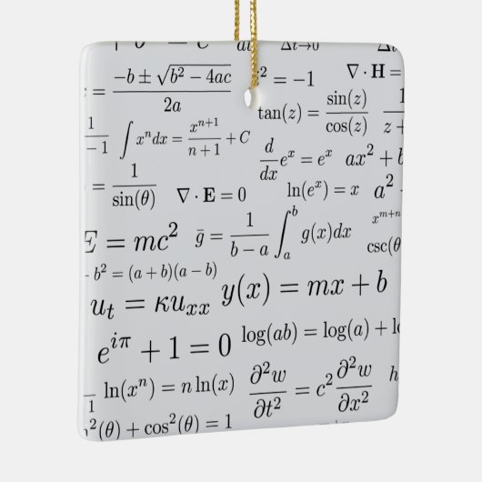 数学および科学のオーナメントの同等化 セラミックオーナメント (右)
