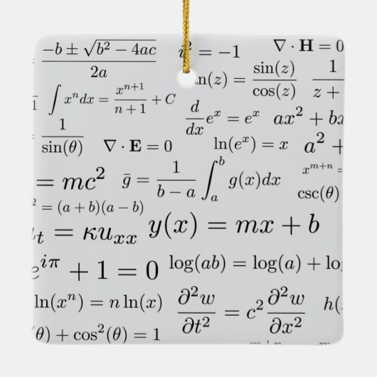 数学および科学のオーナメントの同等化 セラミックオーナメント (裏面)