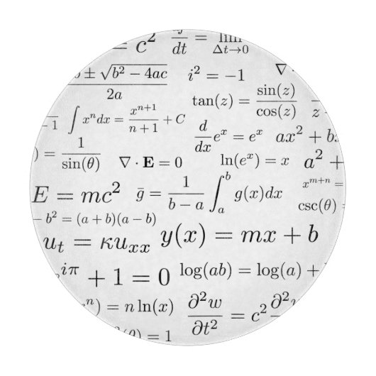 数学および科学のガラスまな板の同等化 カッティングボード (正面)