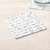 数学および科学のコースターの同等化 スクエアペーパーコースター (アングル)