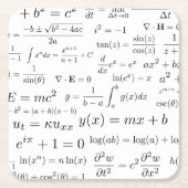 数学および科学のコースターの同等化 スクエアペーパーコースター (正面)