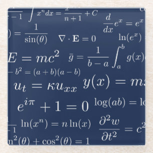 数学および科学ガラスのコースターの同等化 ガラスコースター