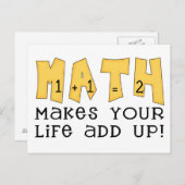 数学が人生を増やす ポストカード (正面/裏面)