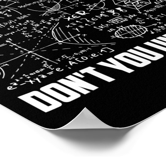 数学が分からない部分おもしろいは ポスター (角)