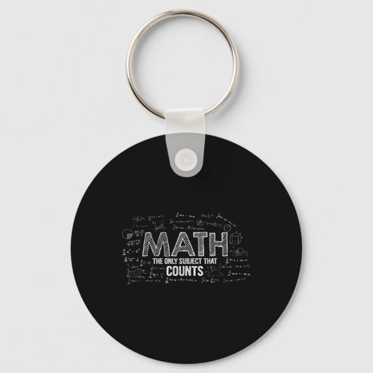 数学が唯一の科目 Funny Math Is The Only Subject That Count キーホルダー (正面)