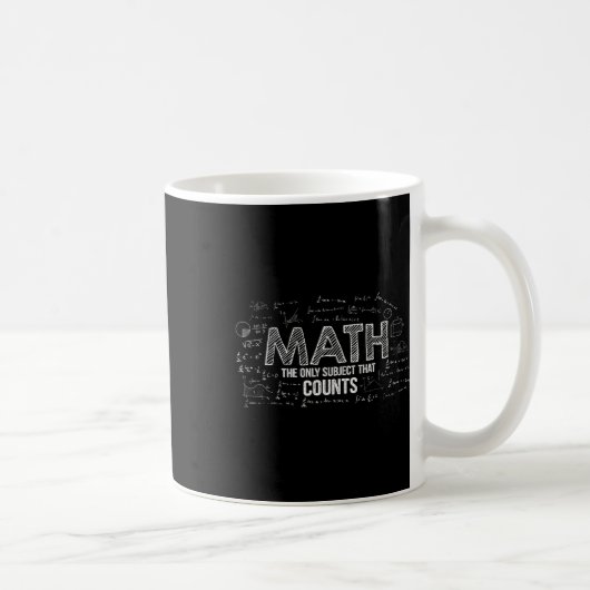 数学が唯一の科目 Funny Math Is The Only Subject That Count コーヒーマグカップ (右)